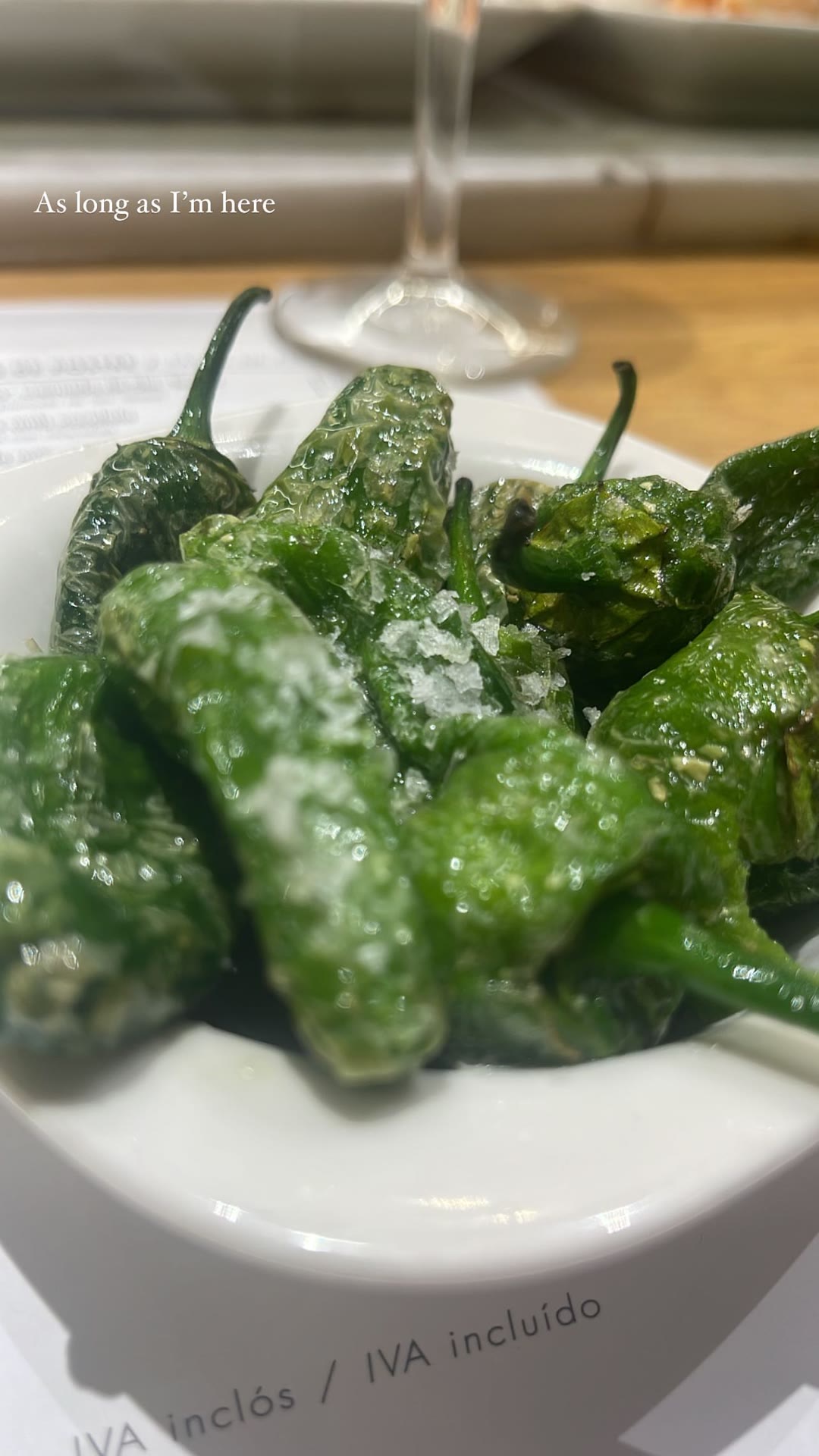 Pimientos de padrón in Barcelona