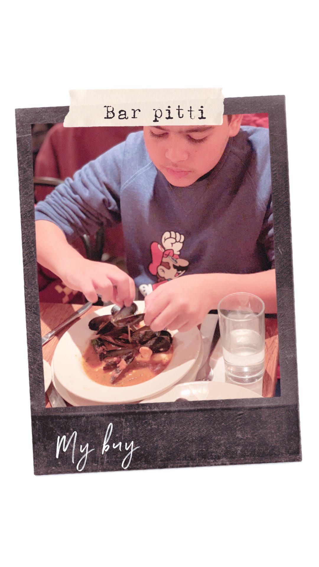 Bar Pitti, NYC — mussels with the kids