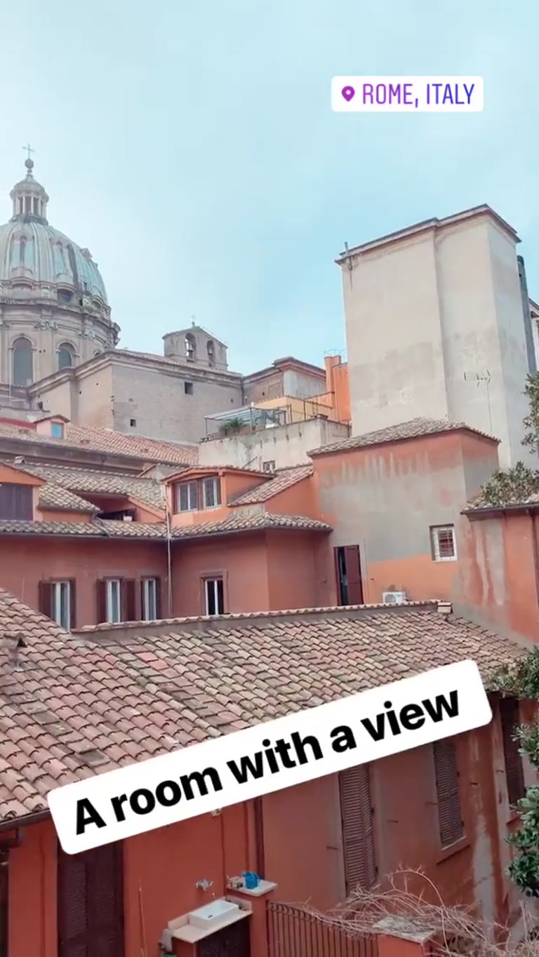 Rooftop view over Rome's terracotta rooftops