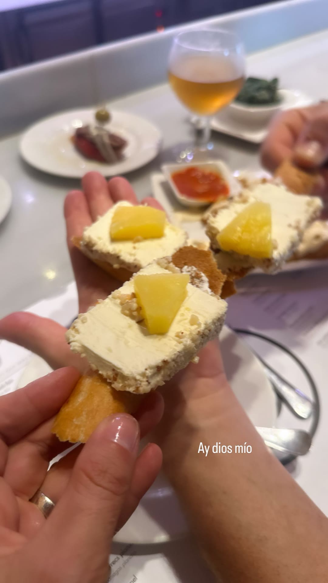 Cheese pintxos in Spain: "Ay dios mío"