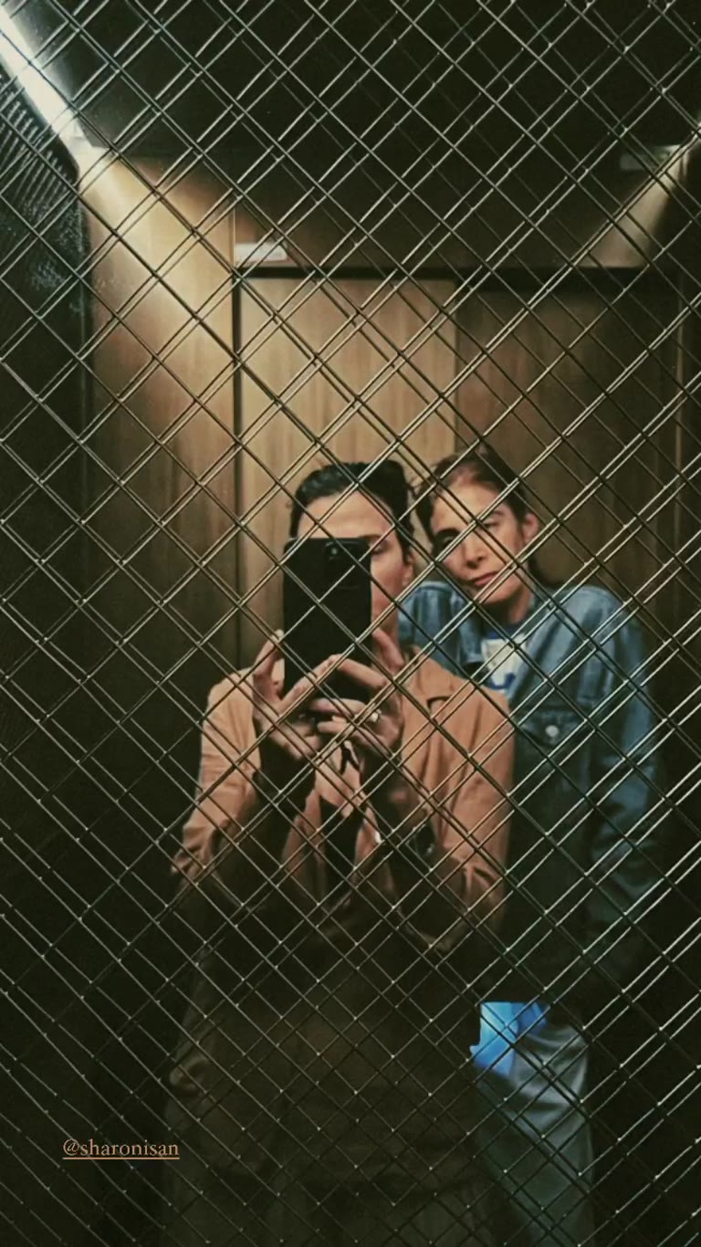Elevator mirror selfie in Madrid
