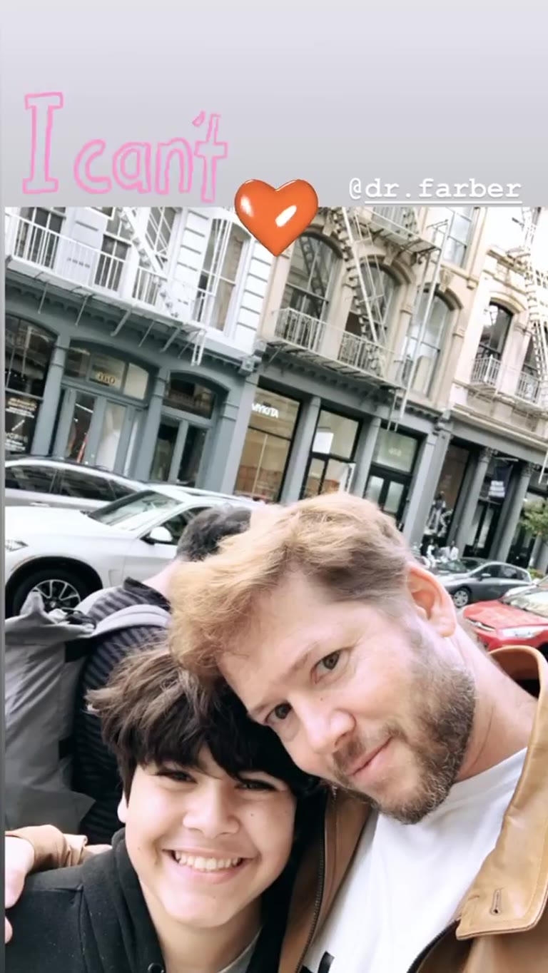Family selfie on a SoHo street, NYC