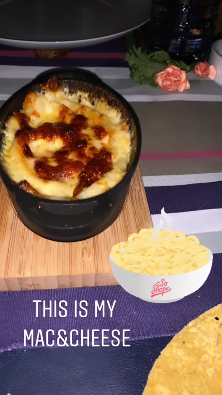 Homemade-style mac & cheese in a skillet