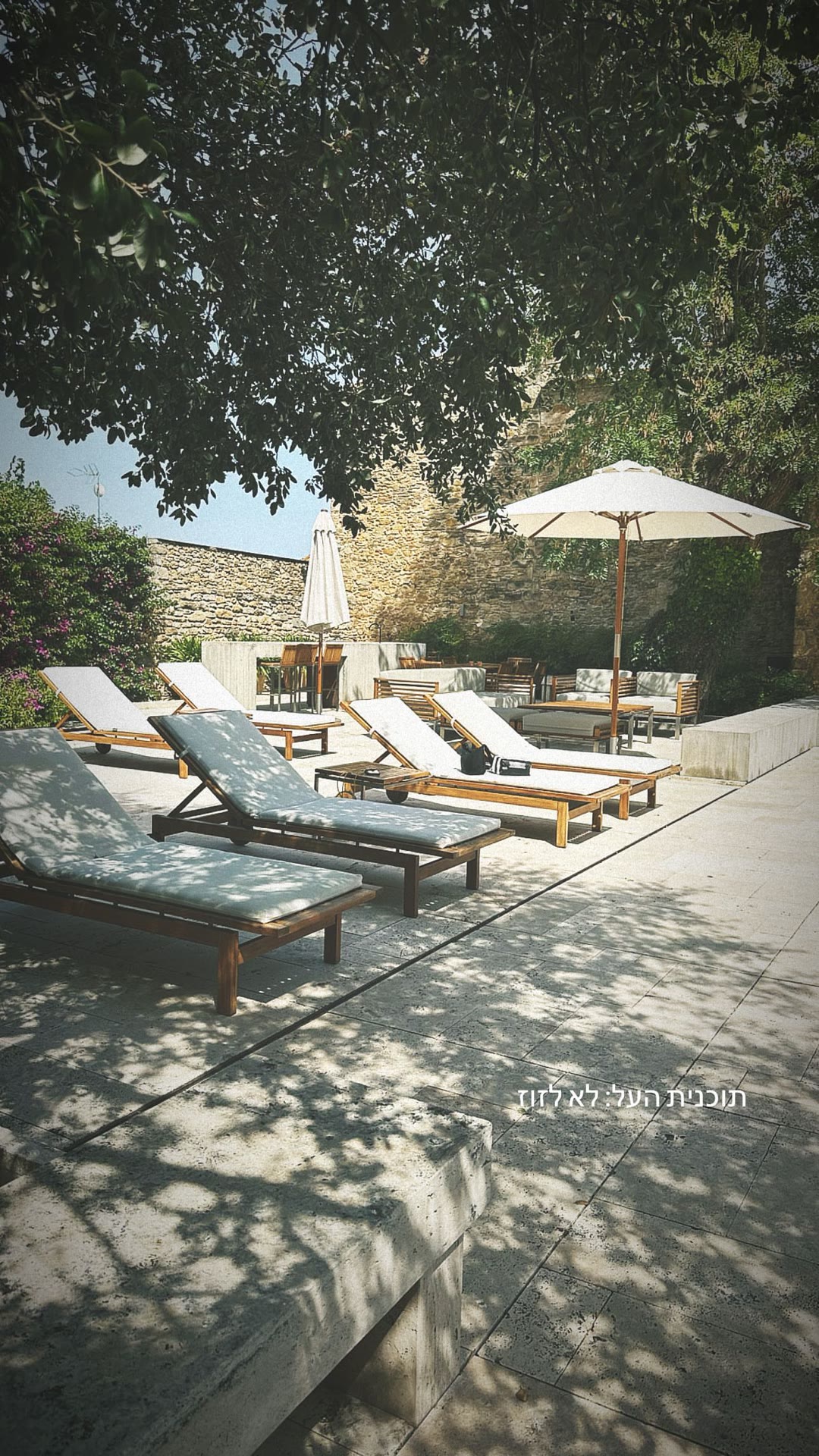 Lounging by the hotel pool terrace in Spain