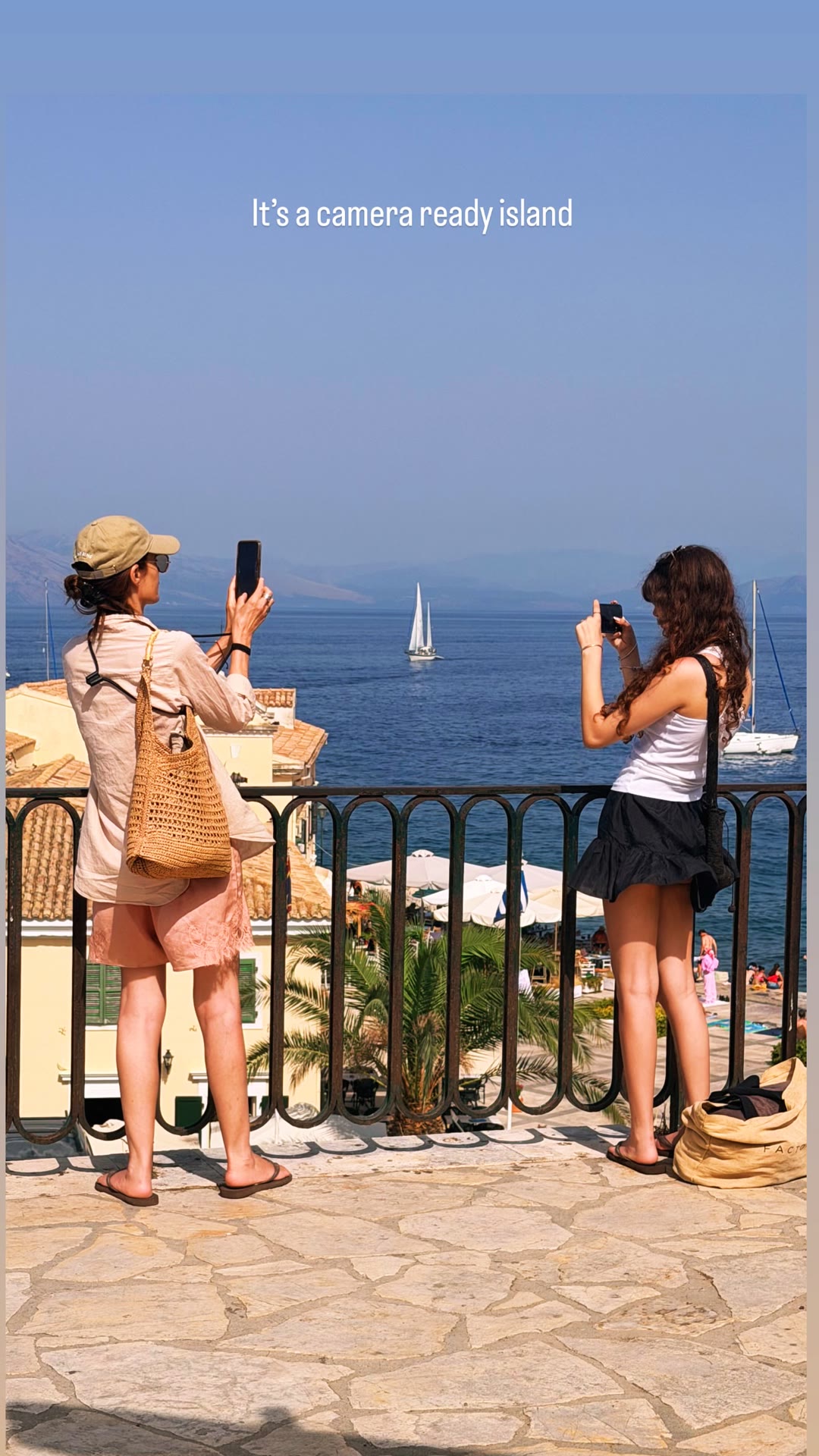 Corfu viewpoint over the sea