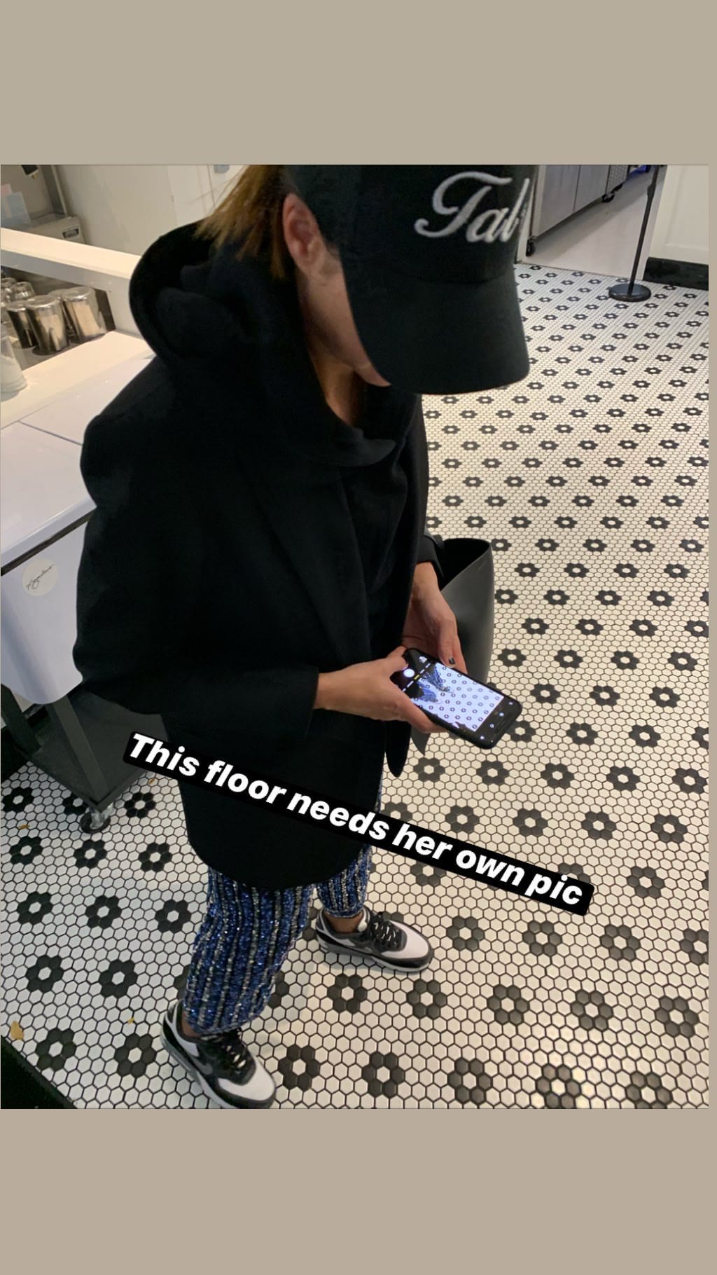 Mosaic tile floor moment in NYC
