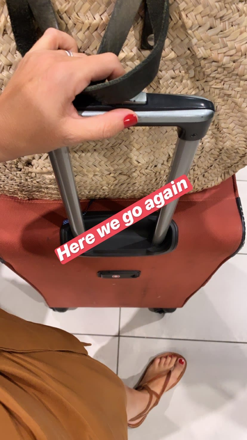 "Here we go again" — packed and off to Cyprus