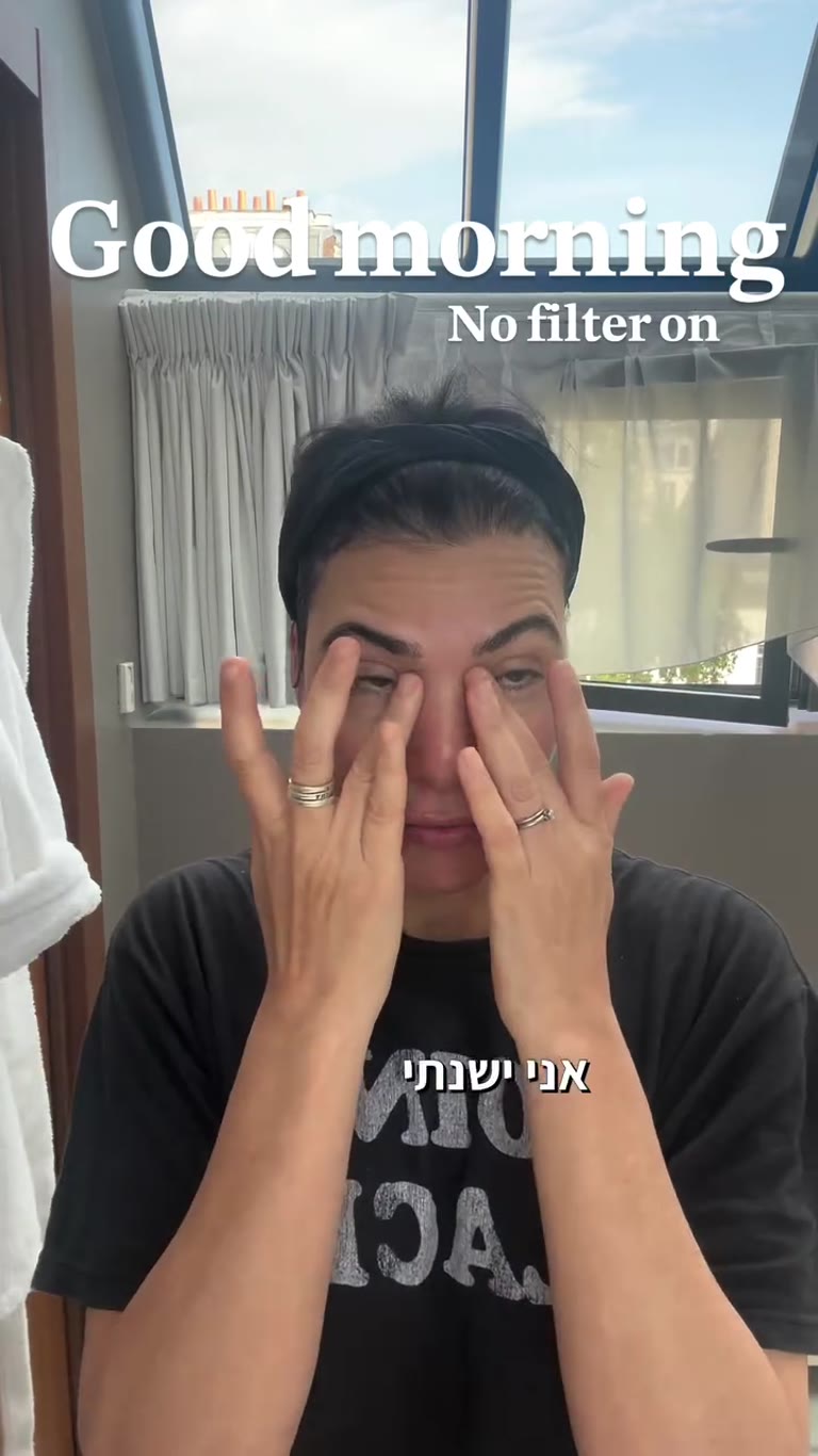 Morning "no filter" skincare in a Paris hotel room