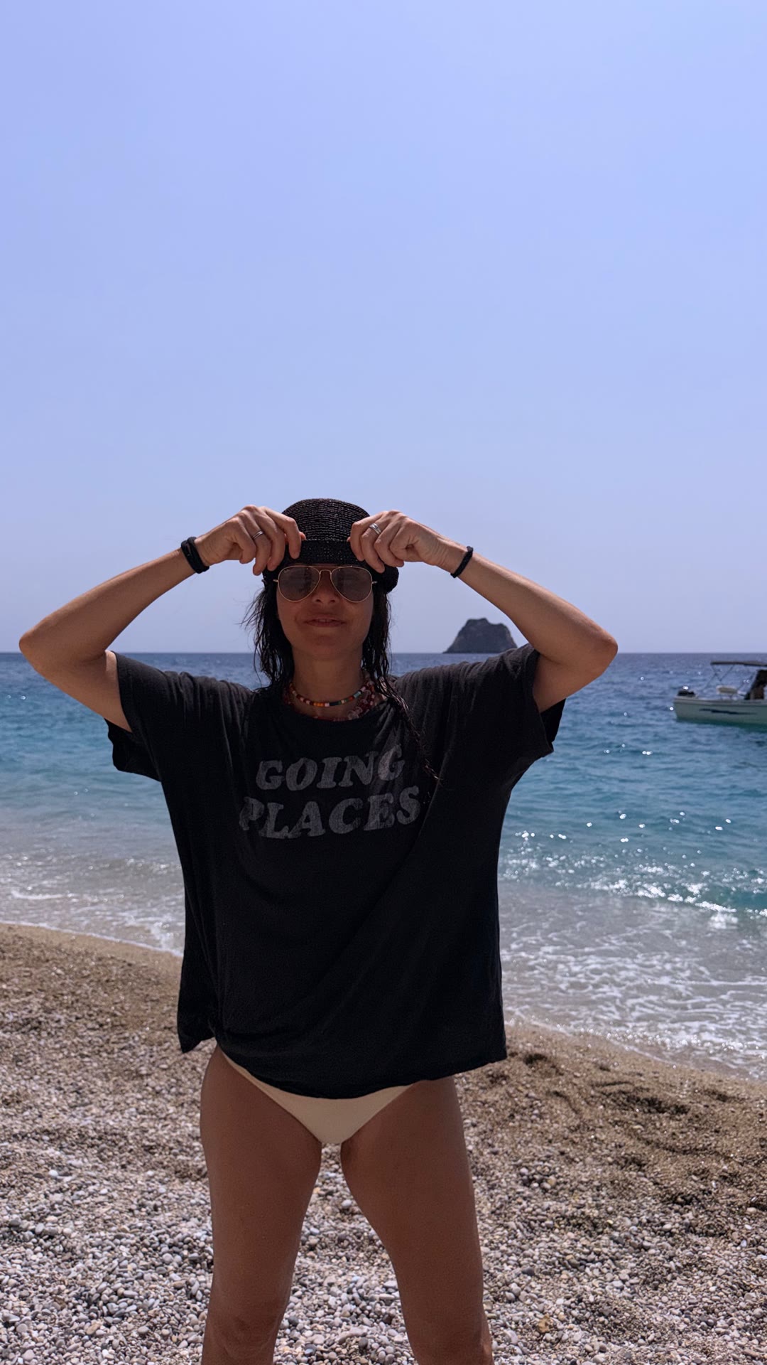 Pebble beach day in Corfu