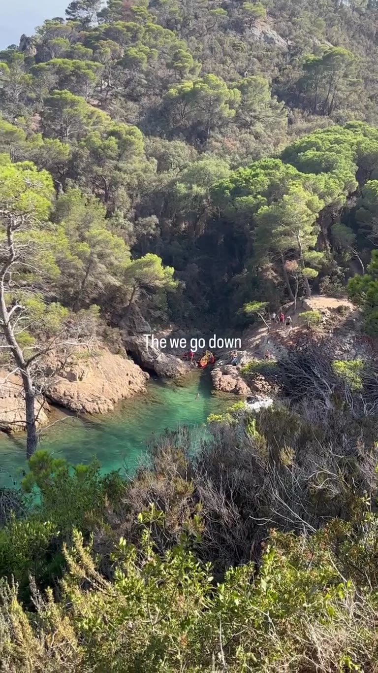 Hidden turquoise cove on Spain's Costa Brava