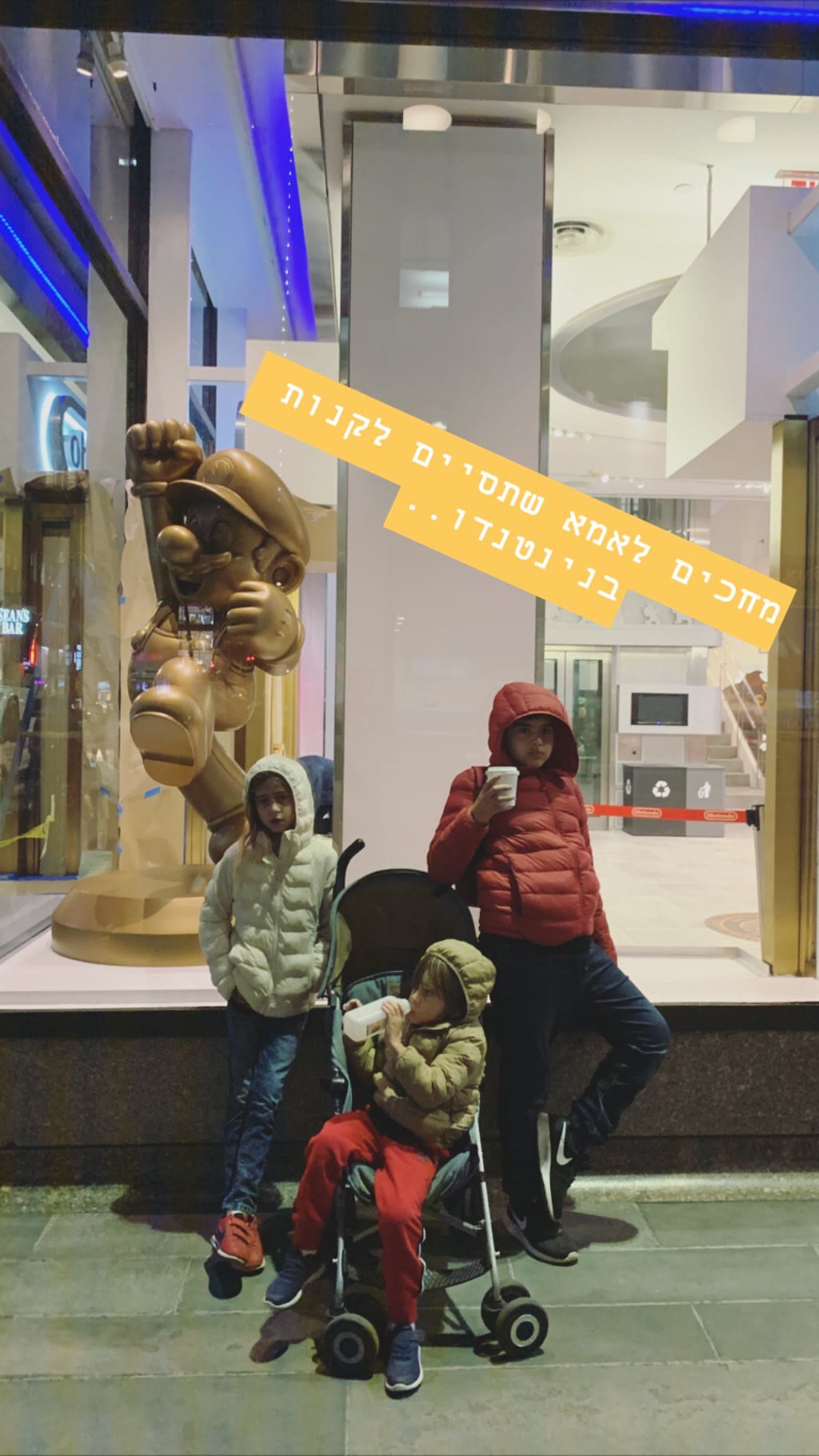 Nintendo NY store with the kids