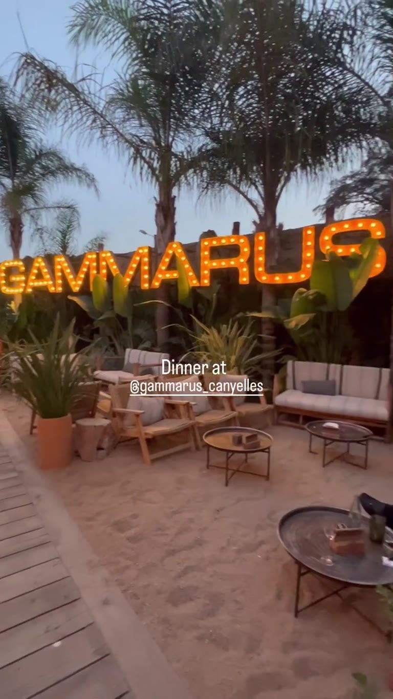 Dinner at Gammarus Beach Club, Canyelles