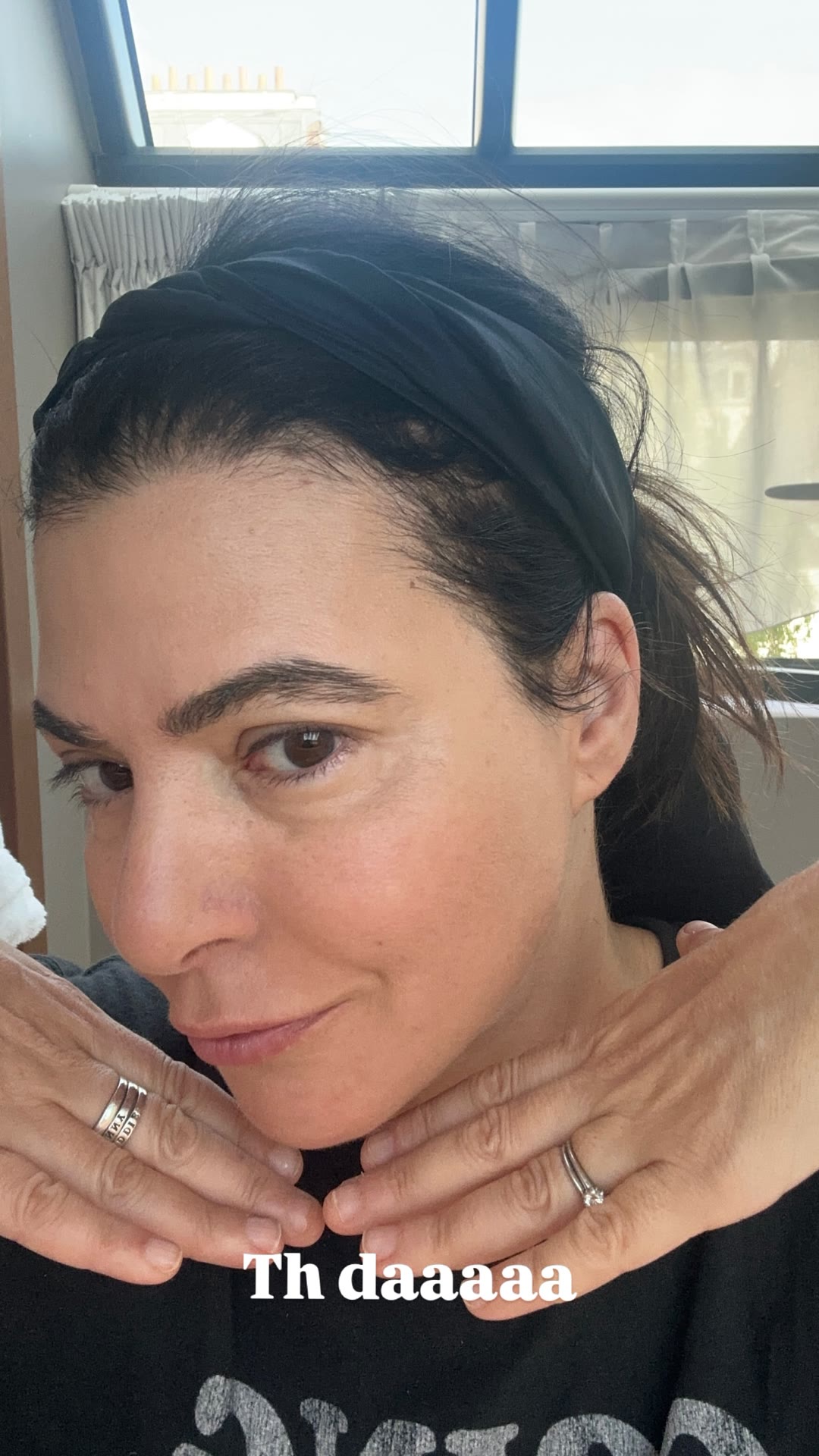 Selfie with no-makeup face in Paris