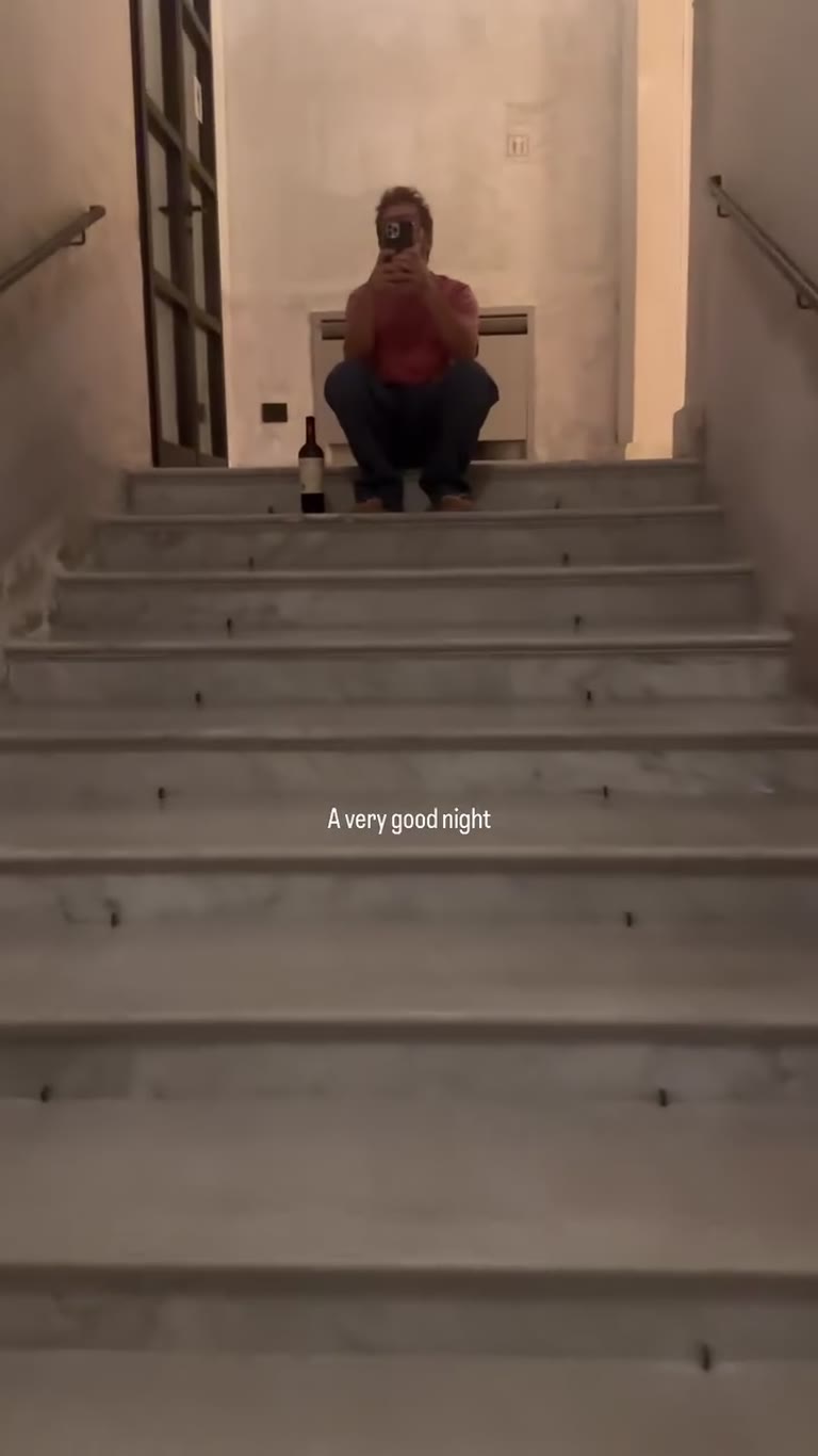 Nightcap on the stairs in Puglia