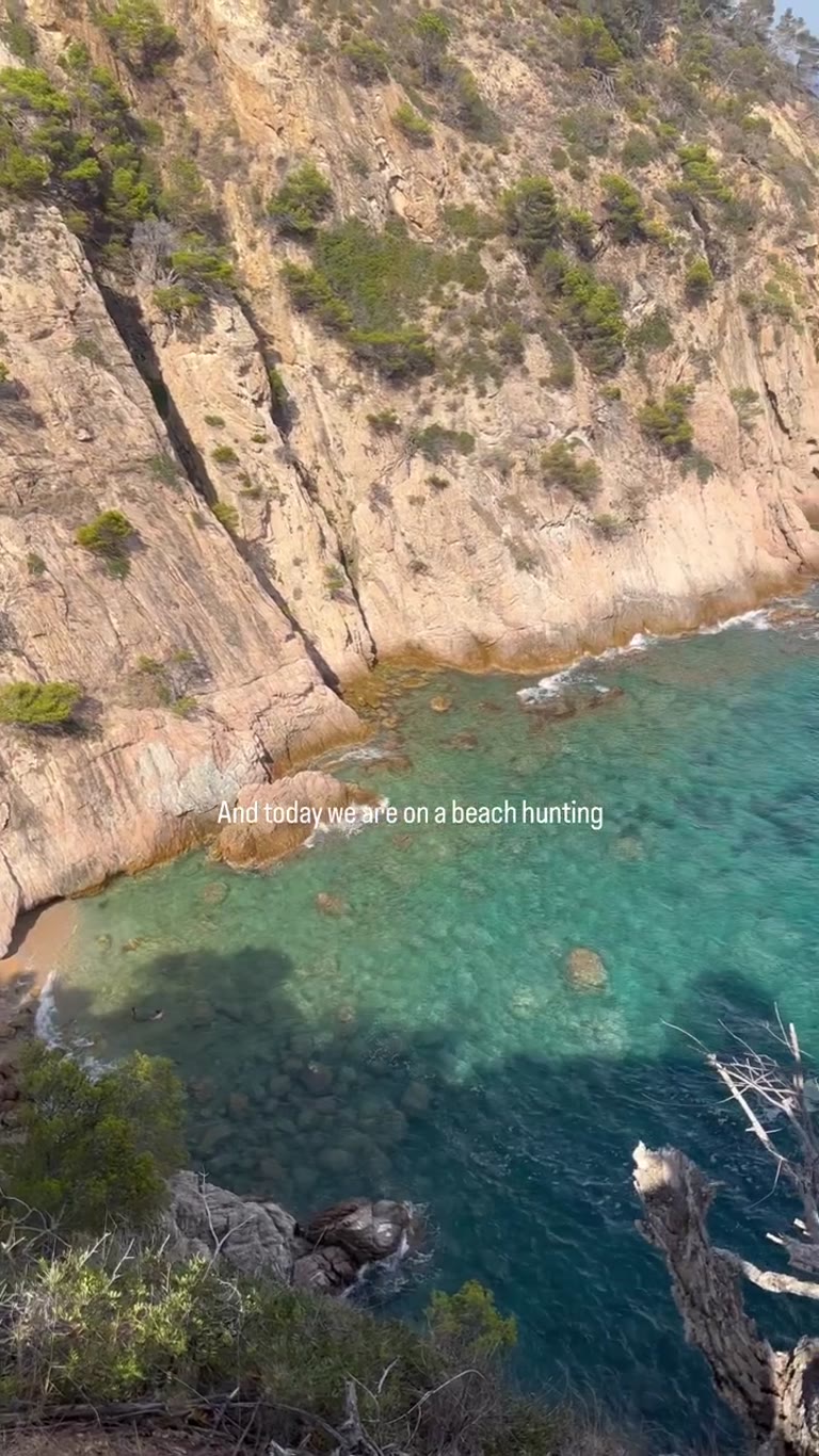 Beach hunting on the Costa Brava cliffs