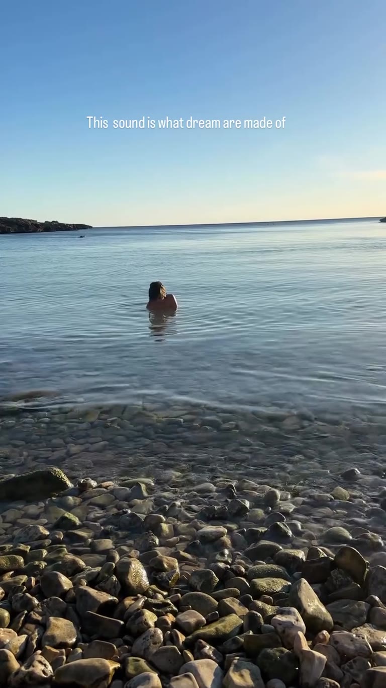 Morning swim in a calm Puglia cove