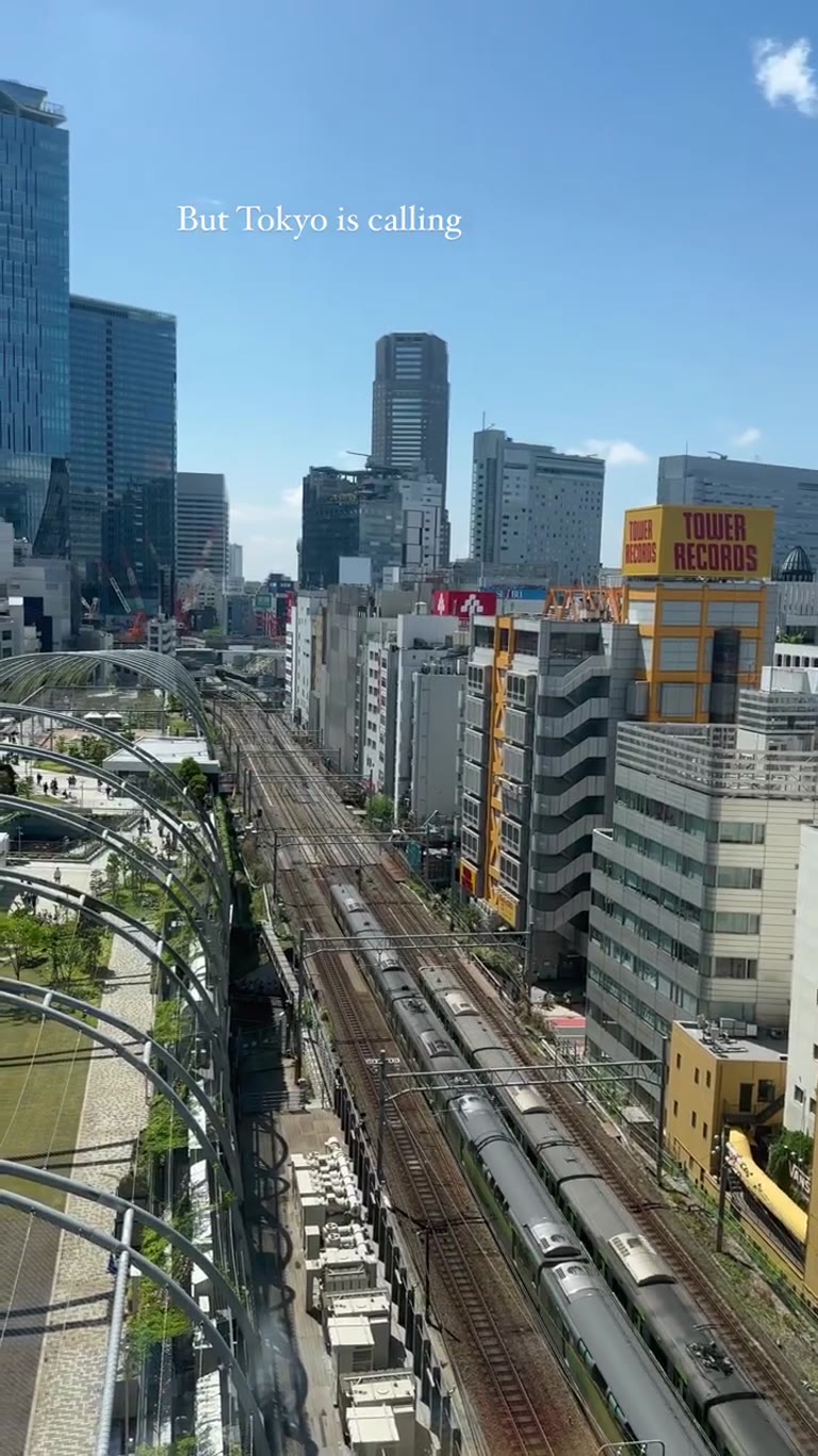 Shibuya rooftop view over Miyashita Park