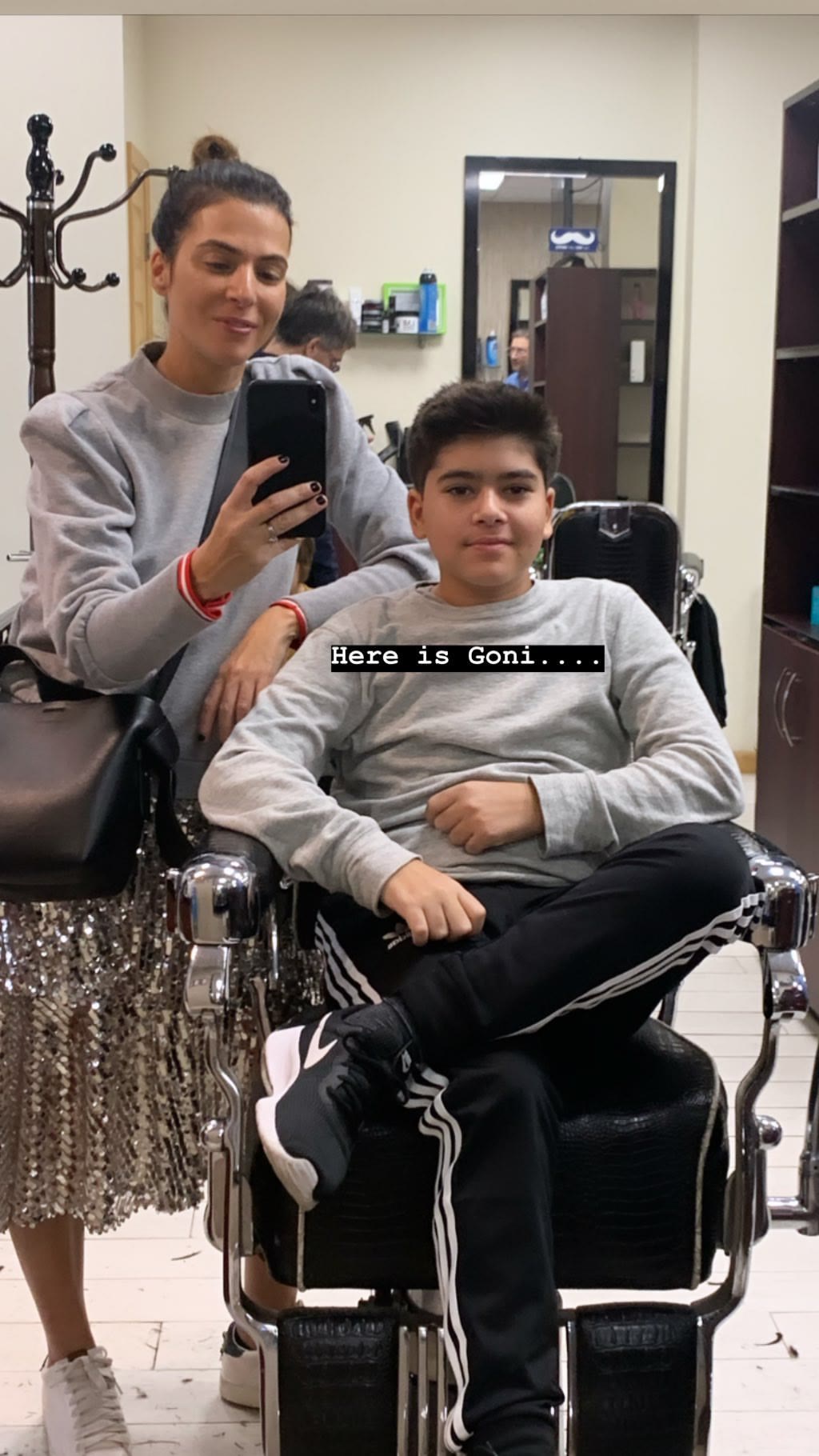 Goni's haircut at the barbershop