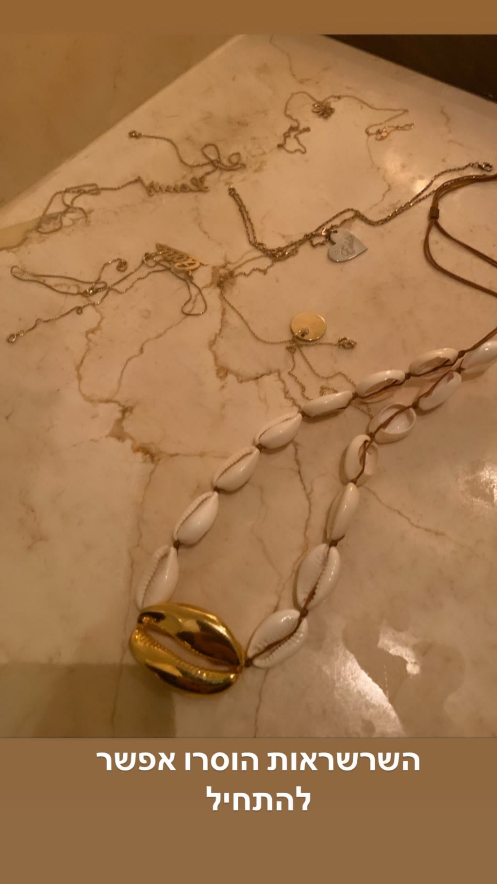 Necklaces off, ready to start