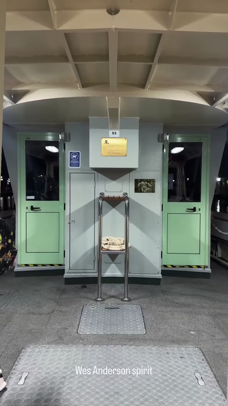 "Wes Anderson spirit" on a Venice ferry