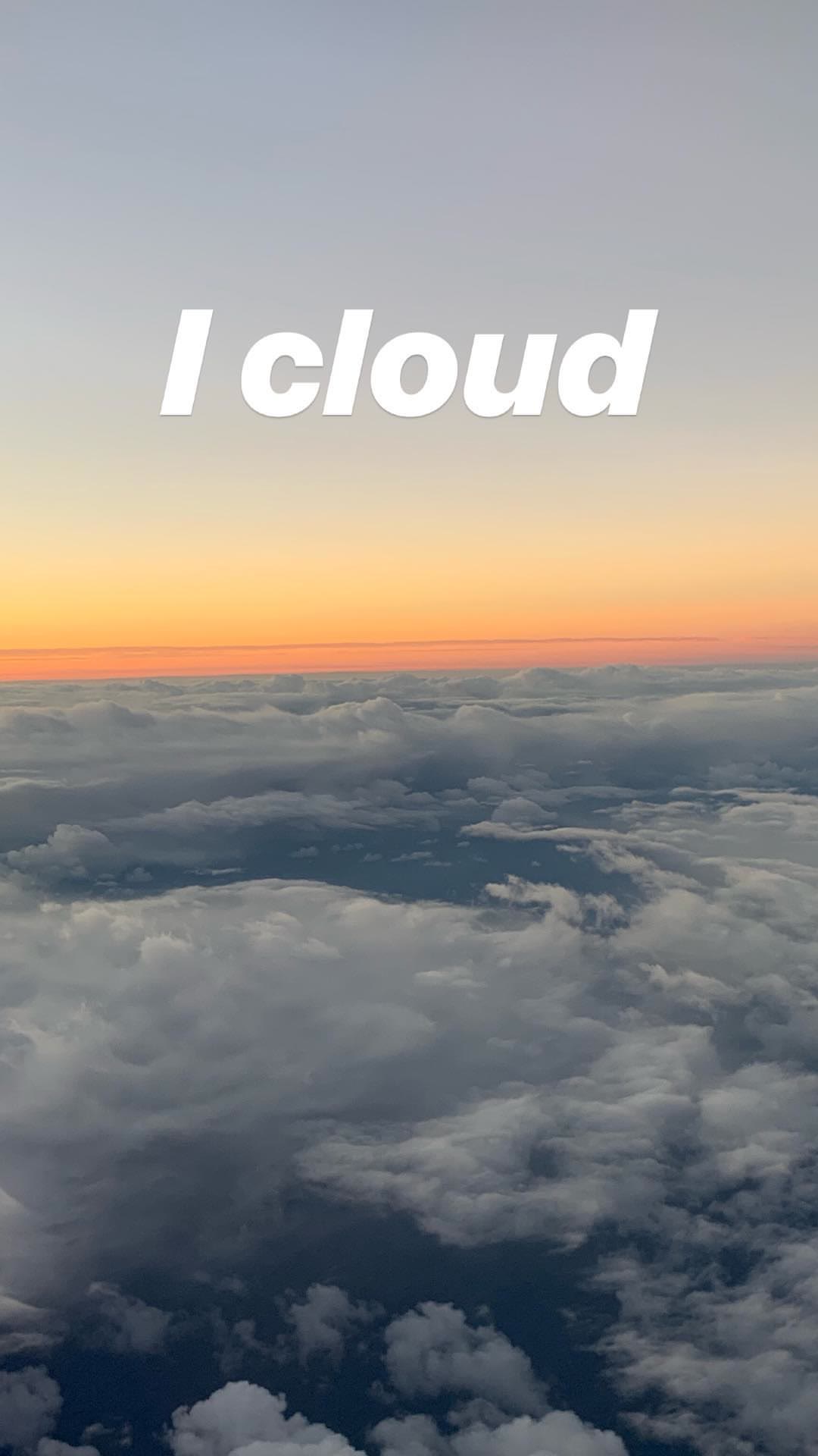 Sunrise above the clouds en route to Rome