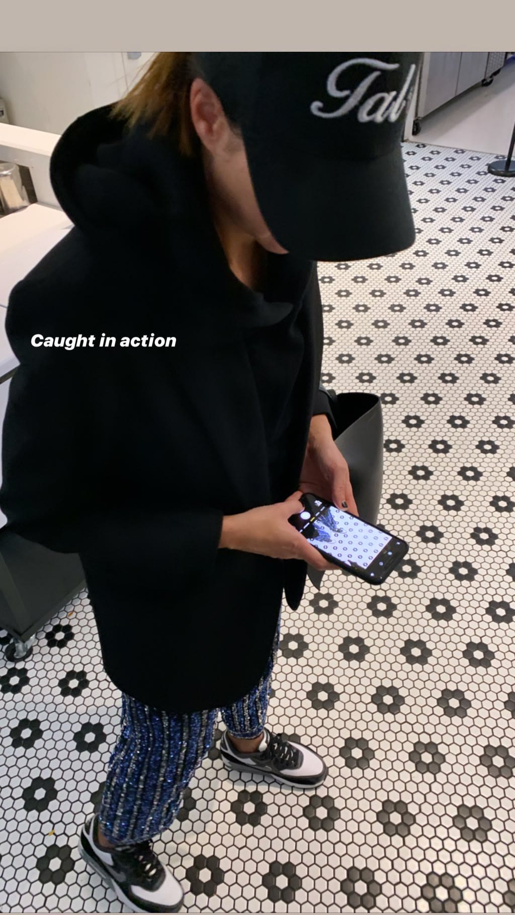 Caught in action: shooting a tile floor in NYC