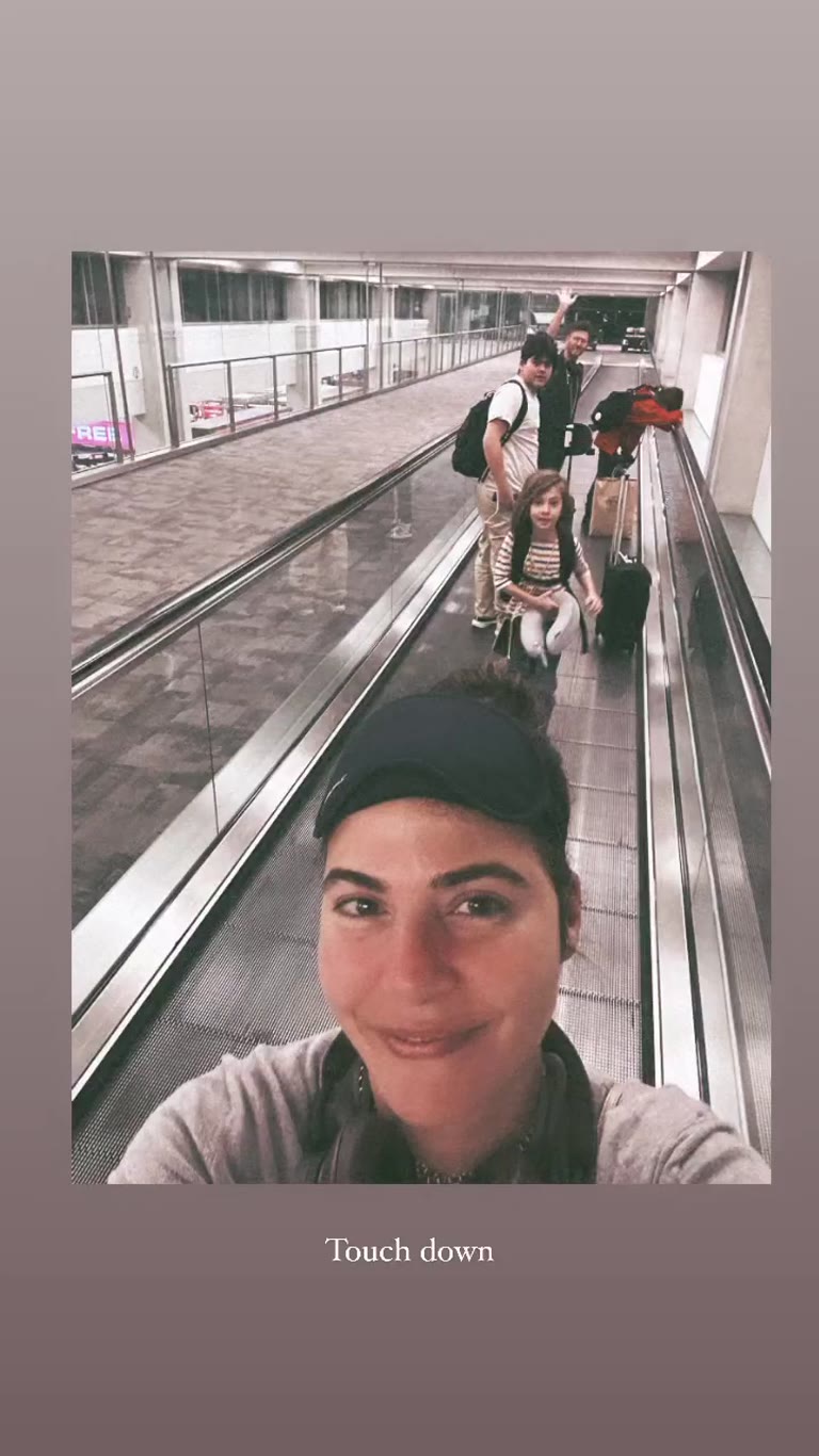 "Touch down" — family arrival in Tokyo