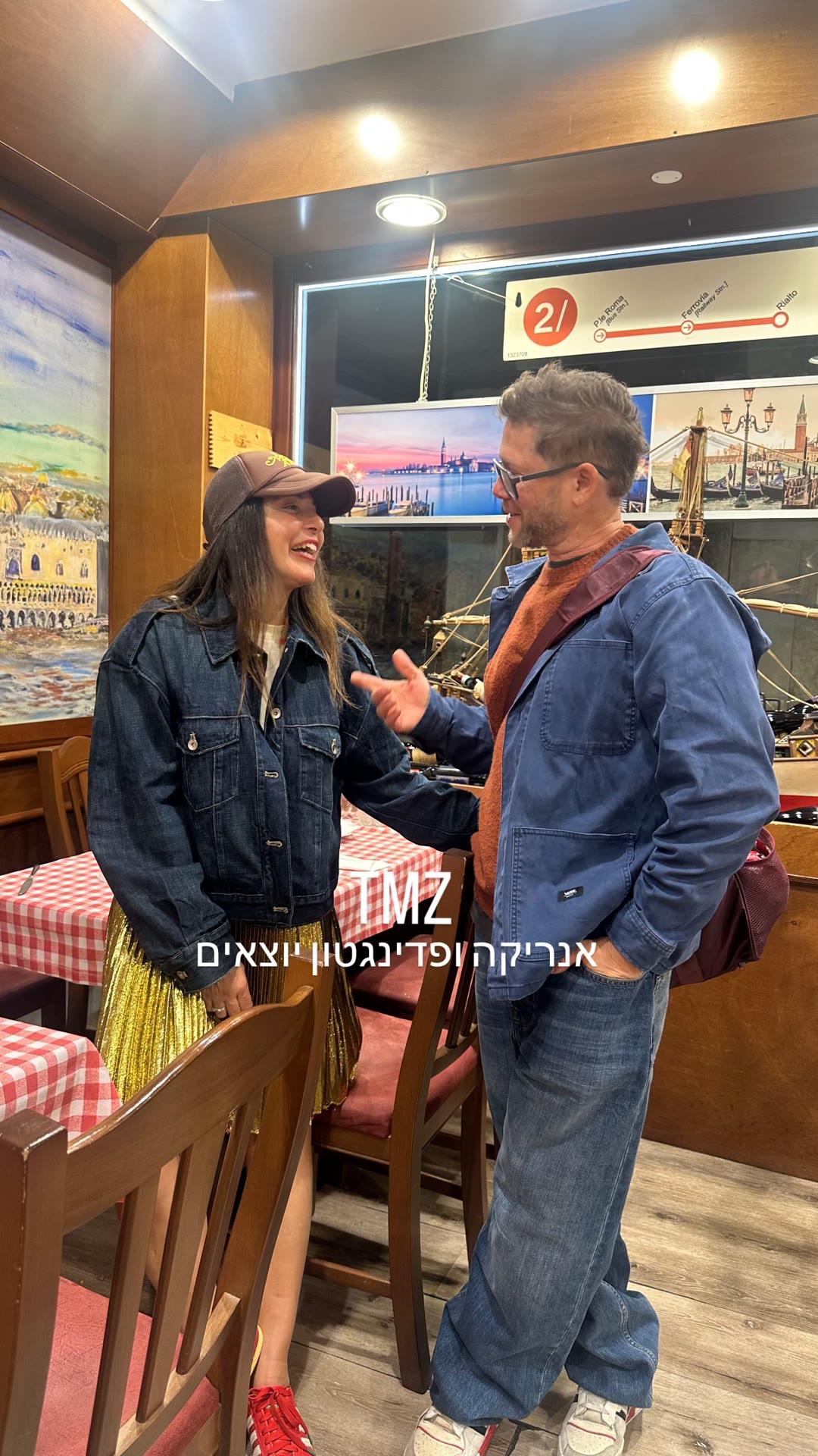 Joking around in a Venice trattoria
