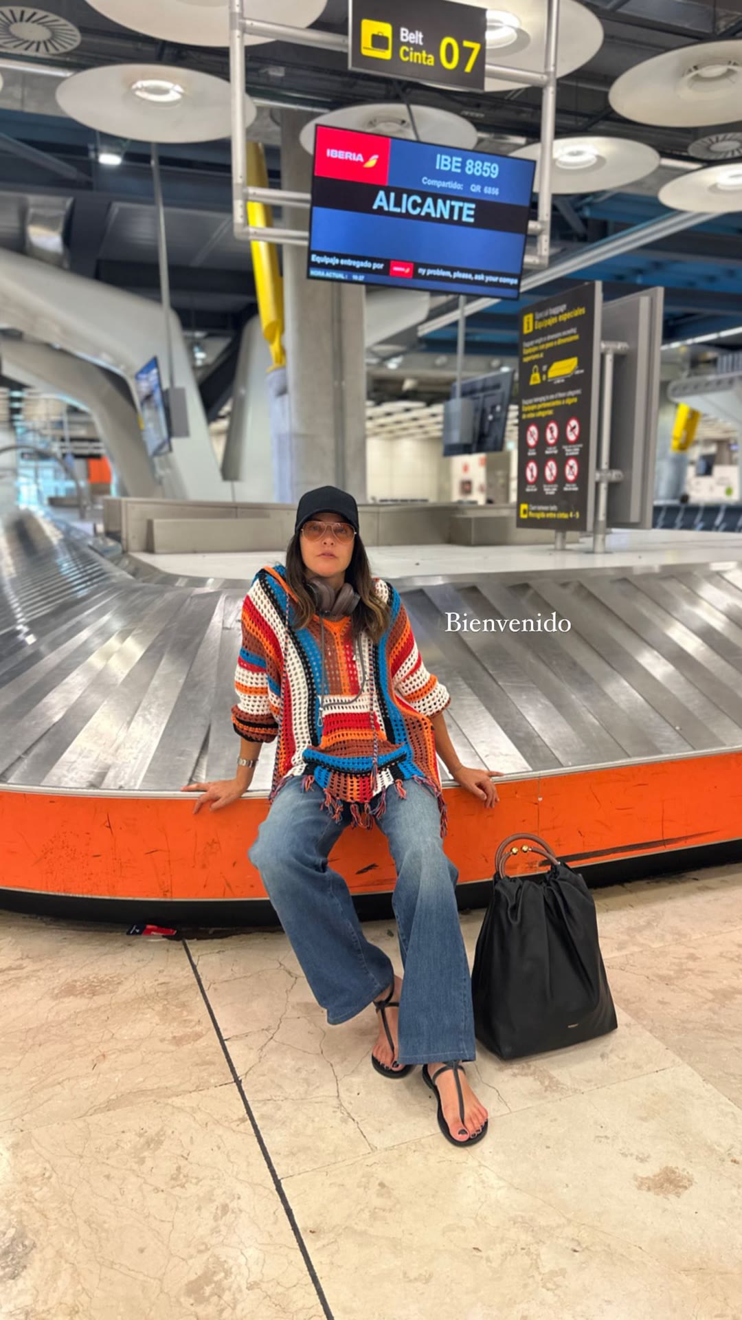 Landing in Madrid — baggage belt 07 from Alicante