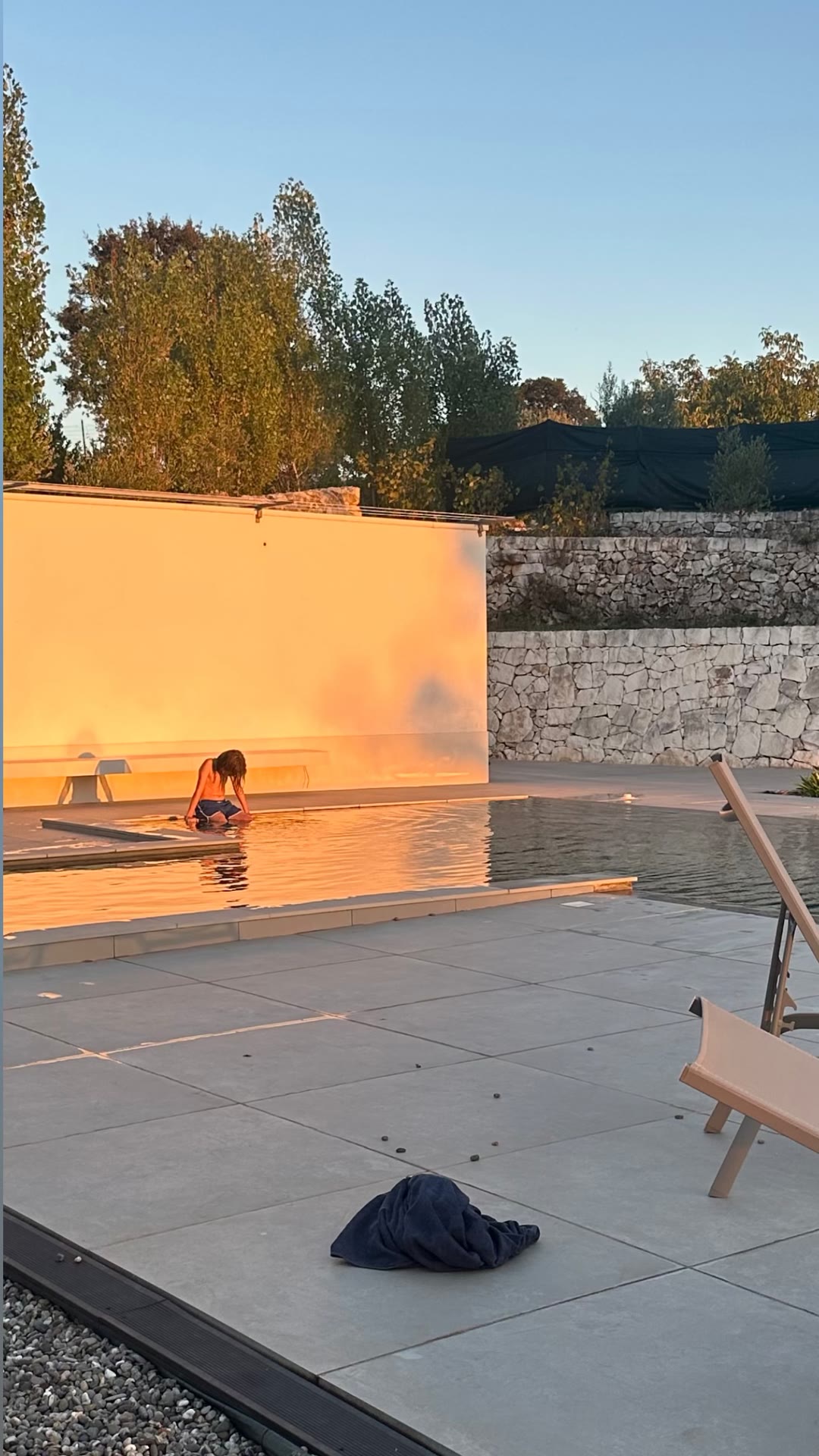 Golden-hour dip at a Puglia villa pool