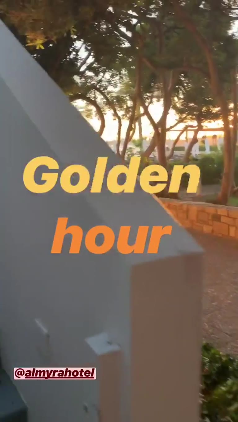 Golden hour at Almyra Hotel, Paphos