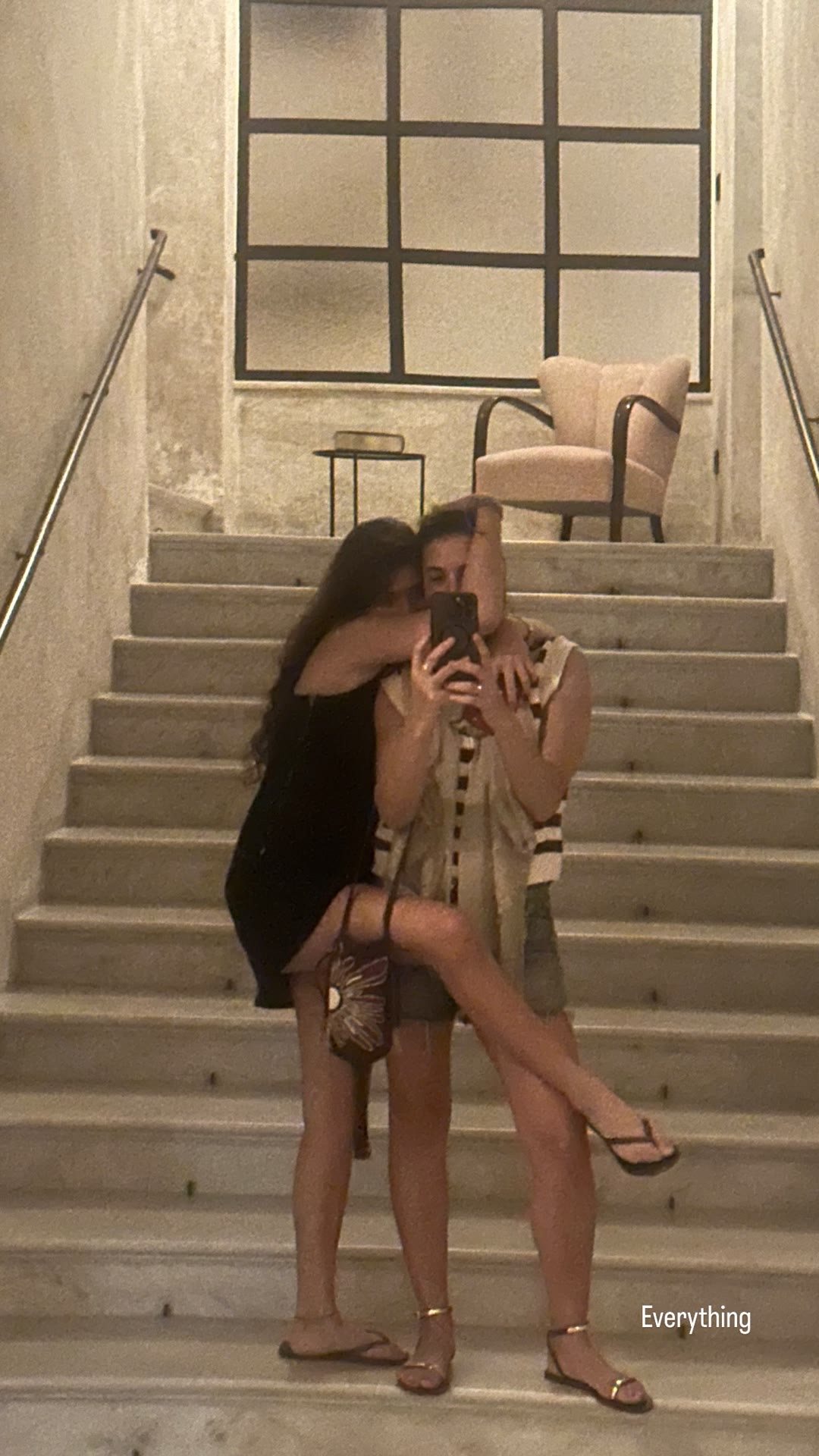 Mirror selfie with friends in Puglia