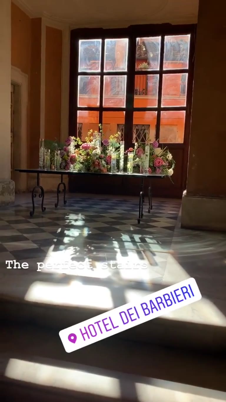 Hotel dei Barbieri's marble stairs, Rome