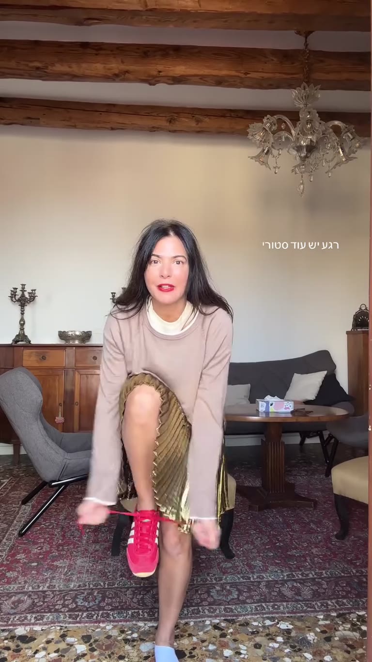 Getting ready in a Venice apartment