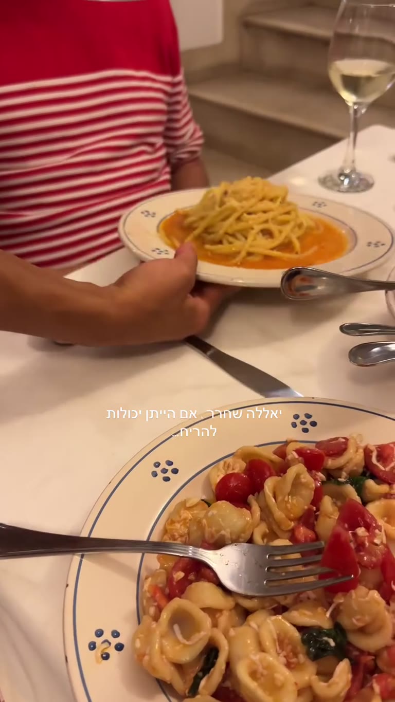Pasta dinner in Puglia