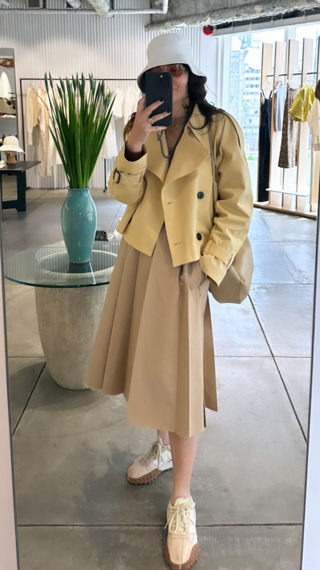 Fitting room mirror selfie, Tokyo shopping