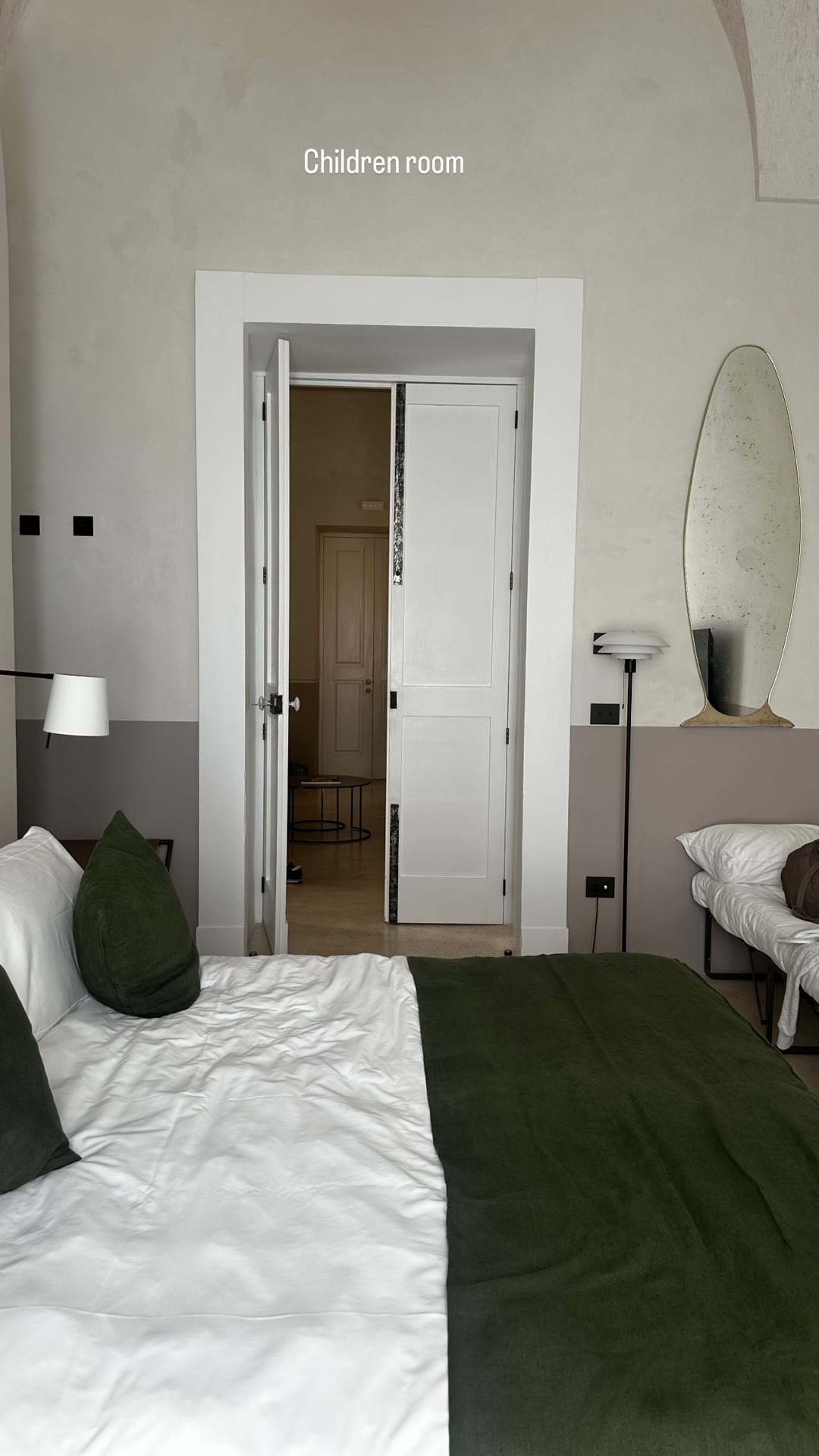 Puglia hotel suite with a connecting children's room