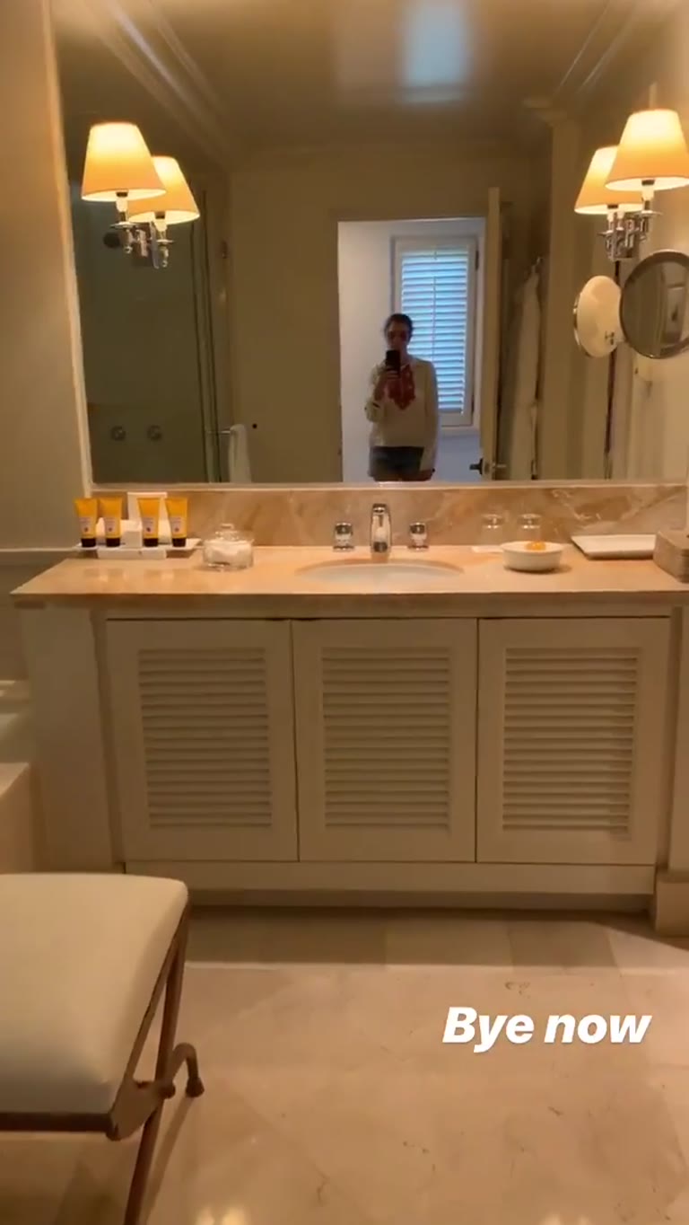 Bye now from the hotel bathroom in Cyprus