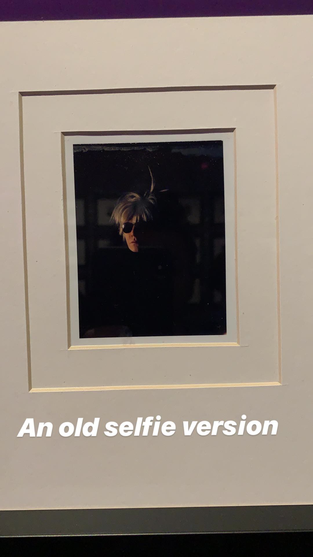 Warhol self-portrait Polaroid at a Rome exhibition