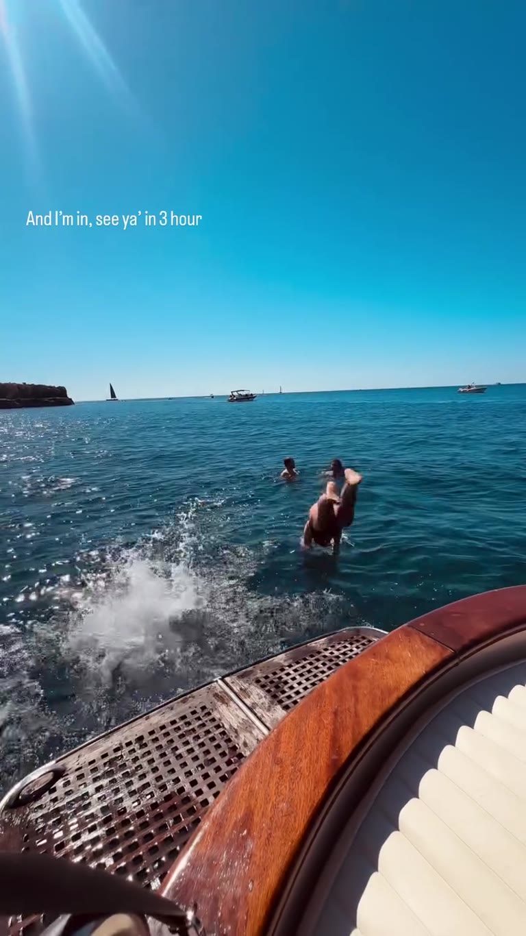 Boat day swim stop in Puglia