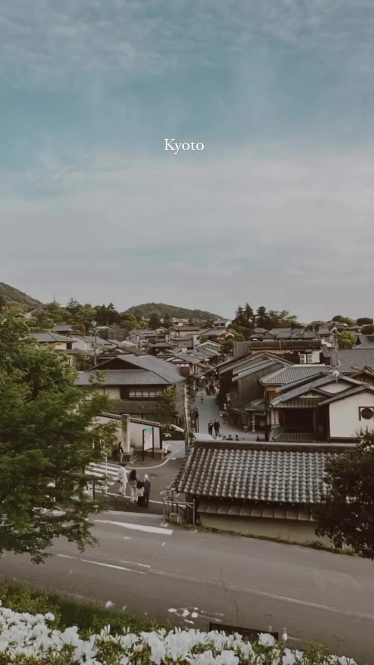 Kyoto rooftops over Higashiyama