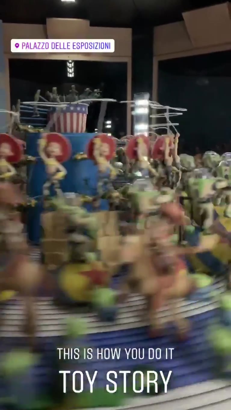Toy Story carousel at Palazzo delle Esposizioni, Rome
