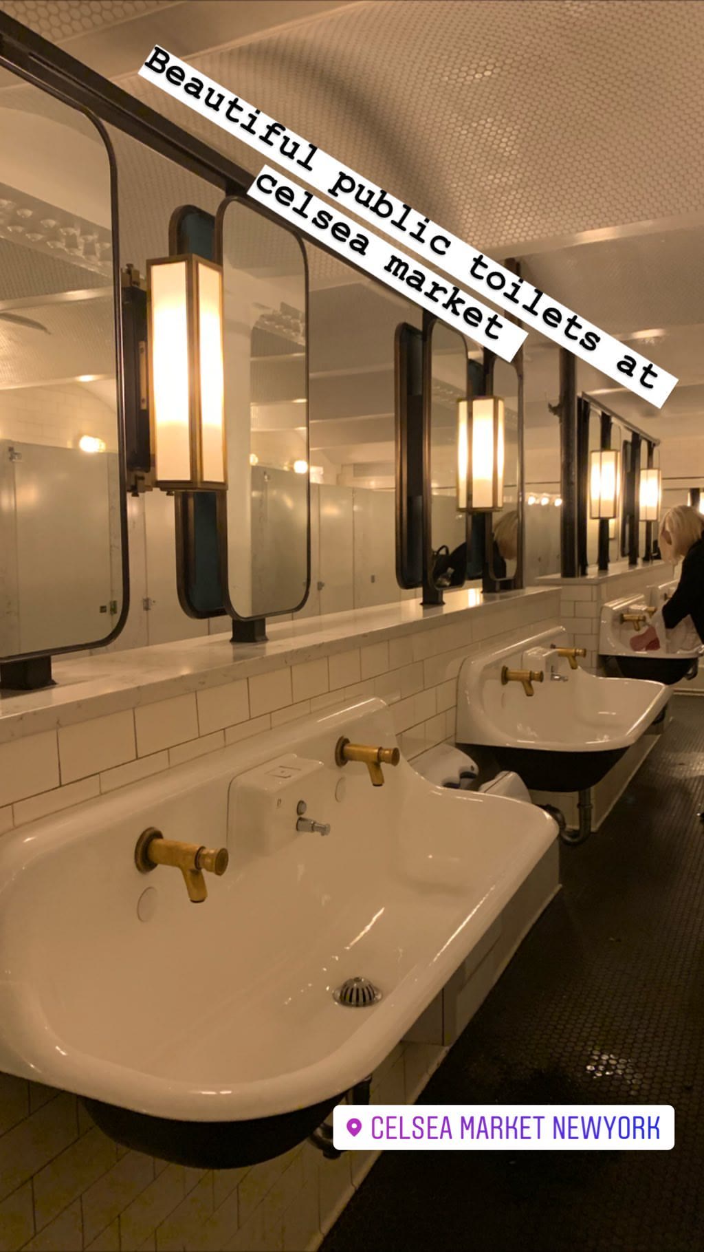 Chelsea Market's beautiful public bathrooms, NYC