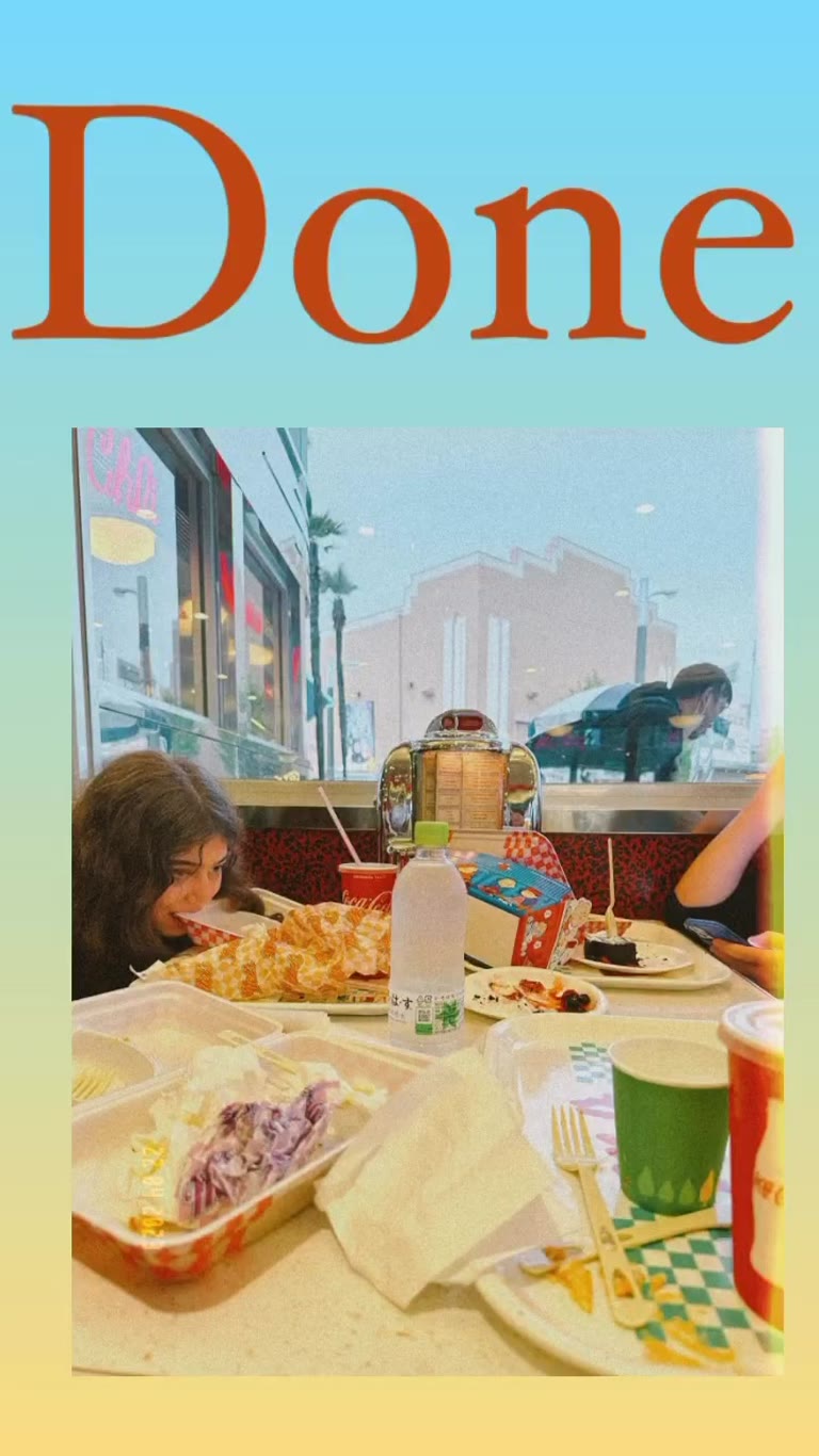 "Done" — diner meal in Japan