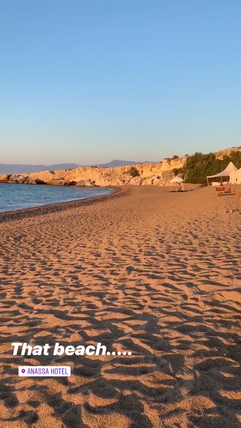Sunset on the beach at Anassa Hotel, Cyprus