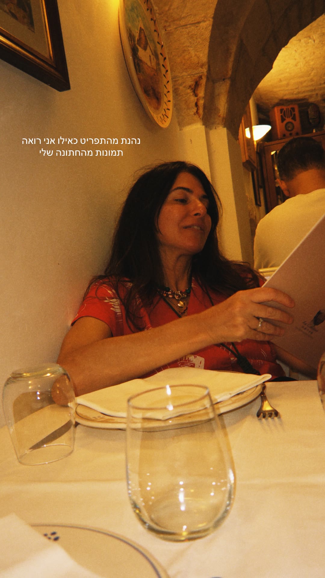 Menu moment at a Puglia trattoria