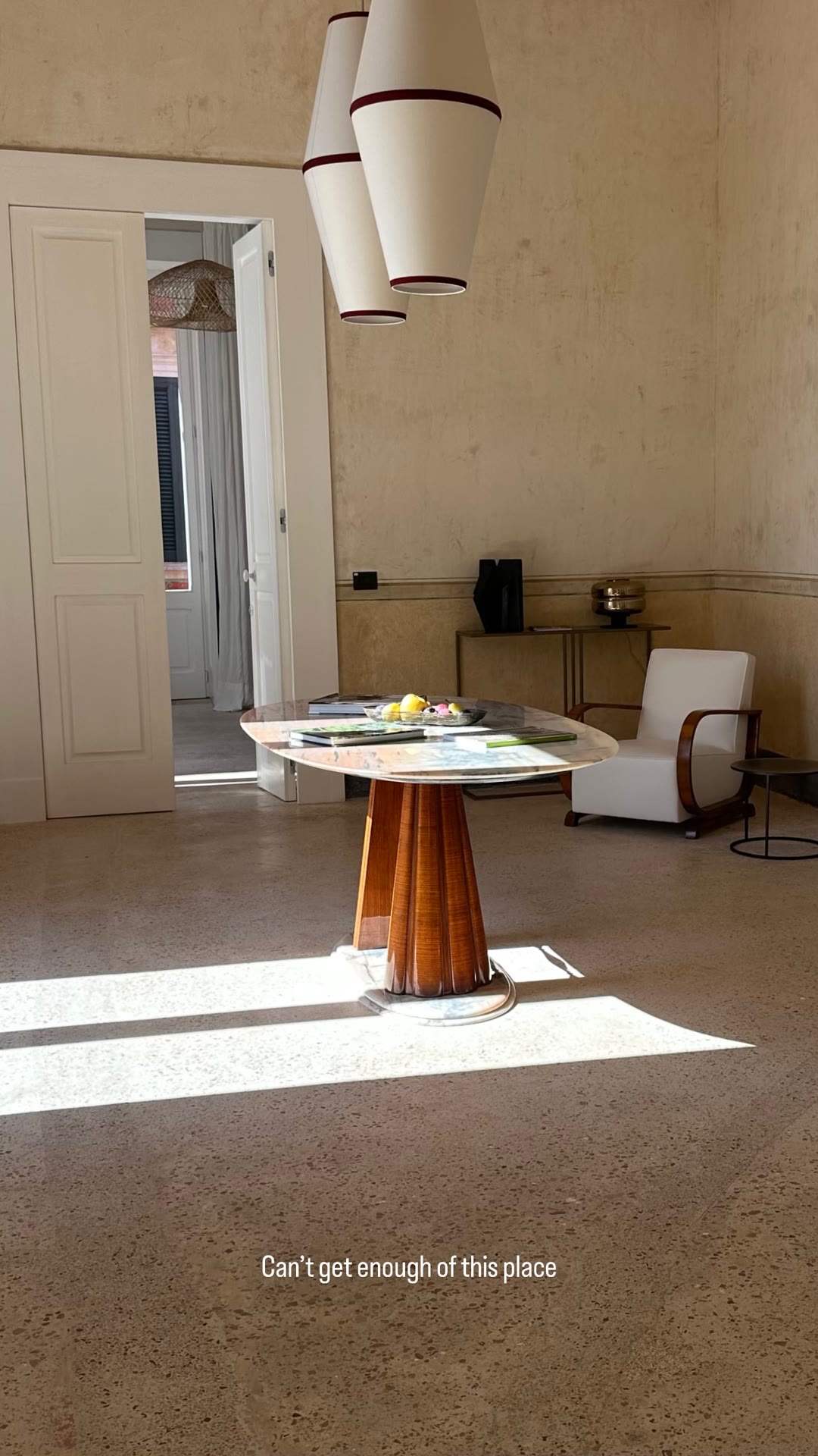 Sunlit design interior in Puglia