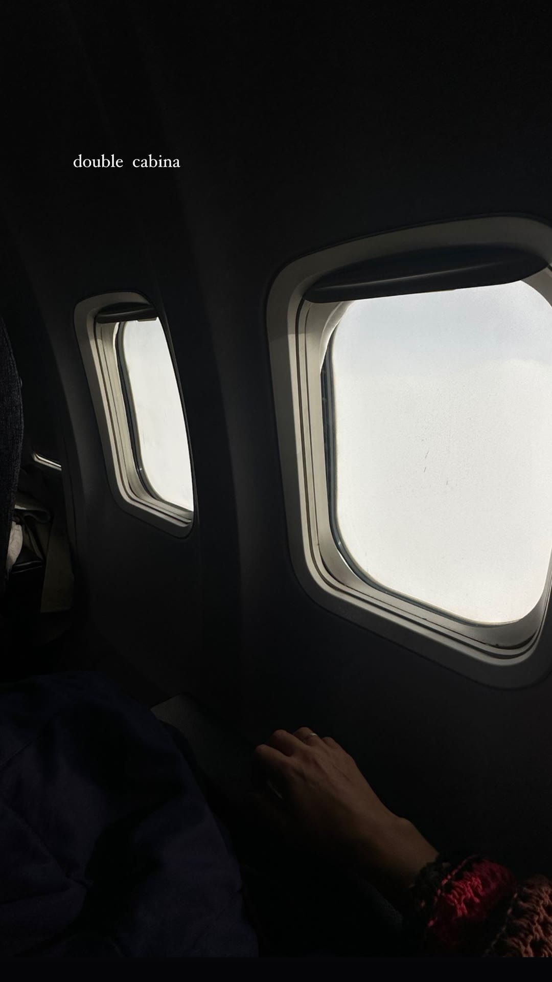 Two windows on the flight to Madrid