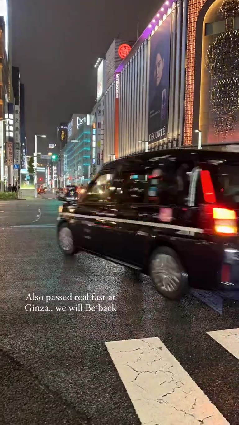 Quick pass through Ginza at night, Tokyo