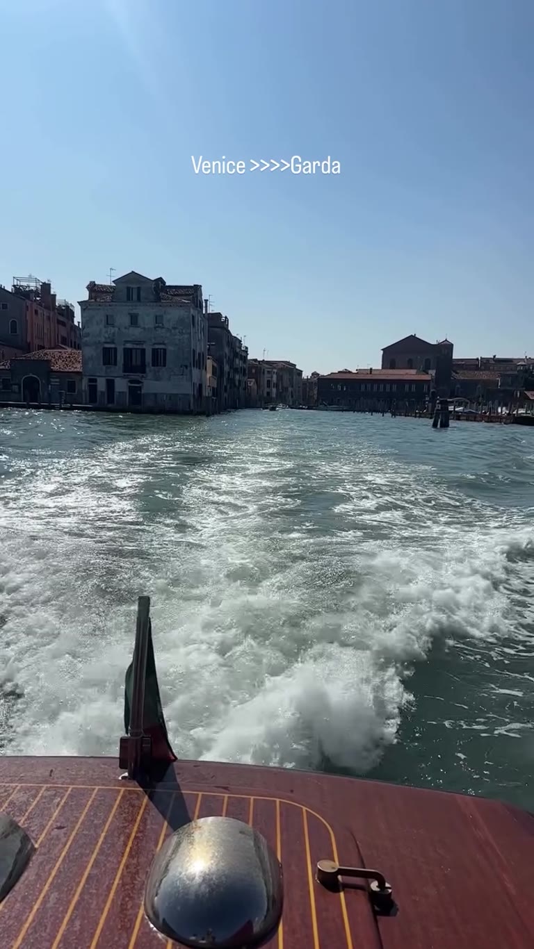 Water taxi out of Venice, heading to Lake Garda